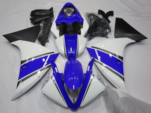 Carenados Moto Yamaha YZF 1000 R1 2009-2011 - Blanco Azul Plata Negro Mate