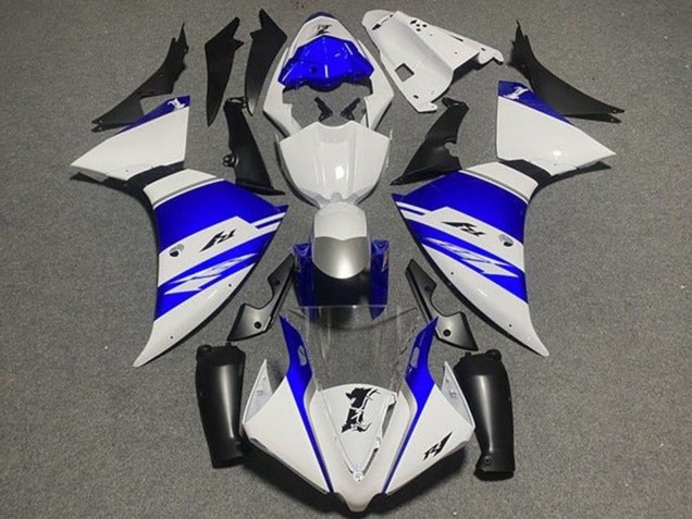 Carenados Moto Yamaha YZF 1000 R1 2009-2011 - Blanco Azul Plata Negro Raya