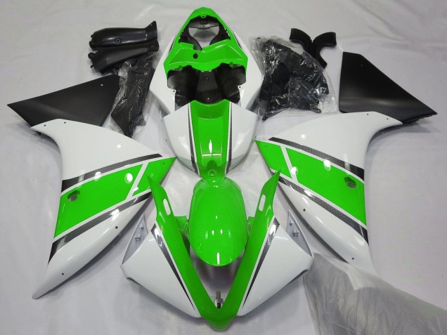 Carenados Moto Yamaha YZF 1000 R1 2009-2011 - Blanco Verde Negro Mate