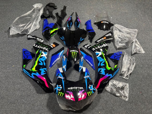 Carenados Moto Yamaha YZF 1000 R1 2020-2025 - Negro Azul Rosa Monstruo