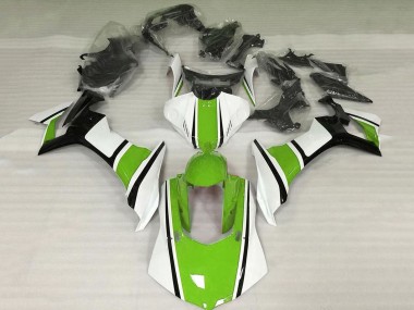 Carenado Moto Yamaha YZF 1000 R1 2020-2025 - Blanco Verde Negro Brillante