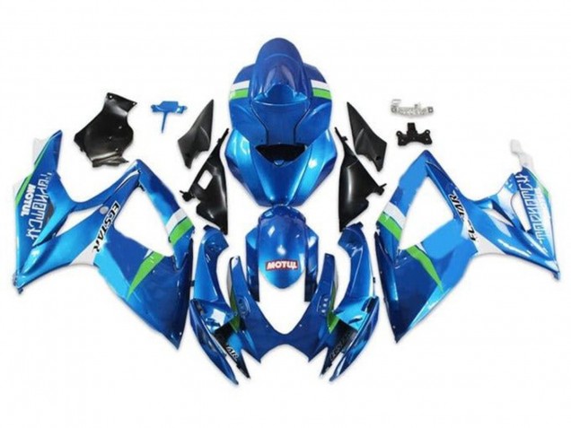 Carenados Moto Suzuki GSXR 600 / GSXR 750 2006-2007 - Azul Verde Blanco Ecstar