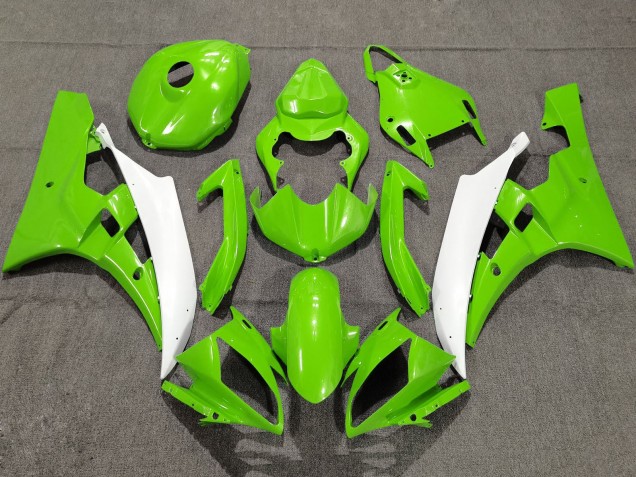 Carenados Moto Yamaha YZF R6 2006-2007 - Verde Blanco