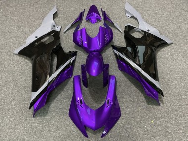 Carenados Moto Yamaha YZF R6 2017-2023 - Gris Púrpura Negro Brillante