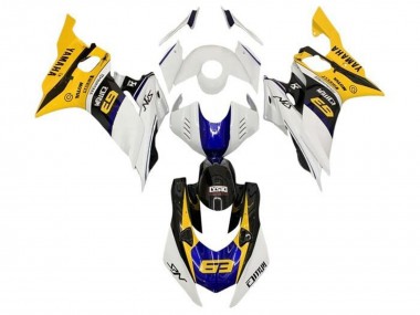 Carenados Moto Yamaha YZF R6 2017-2023 - Blanco Amarillo Azul Negro