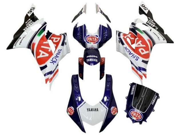 Carenados Moto Yamaha YZF R6 2017-2023 - Blanco Azul Rojo Negro Pata