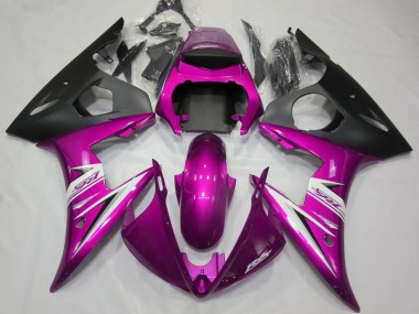 Carenados Moto Yamaha YZF R6 2005 - Rosa Negro Mate Blanco