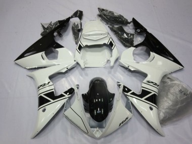 Carenados Moto Yamaha YZF R6 2003-2004 - Blanco Negro Brillante