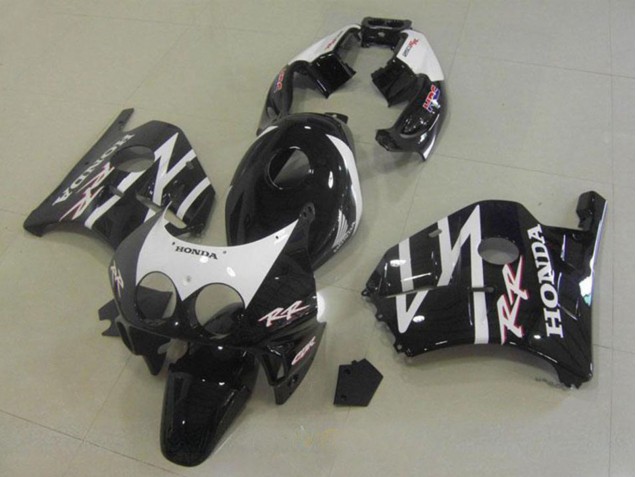 Carenados Moto Honda CBR250RR MC22 1990-1998 - Negro Brillante Blanco