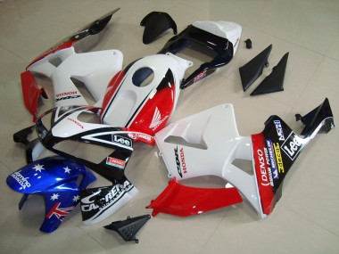 Carenados Moto Honda CBR600RR 2003-2004 - Blanco Rojo Azul Negro Brillante Estrella Lee