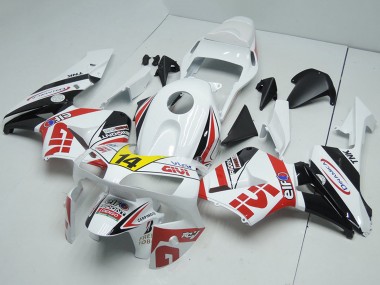 Carenados Moto Honda CBR600RR 2003-2004 - Blanco Rojo Amarillo Negro Brillante Givi 14