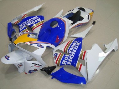 Carenados Moto Honda CBR600RR 2003-2004 - Blanco Azul Amarillo Rothmans