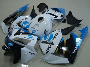 Carenados Moto Honda CBR600RR 2005-2006 - Blanco Azul Negro Brillante Konica Minolta
