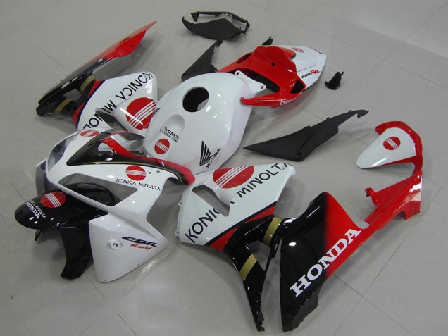 Carenados Moto Honda CBR600RR 2005-2006 - Blanco Rojo Negro Brillante Konica Minolta