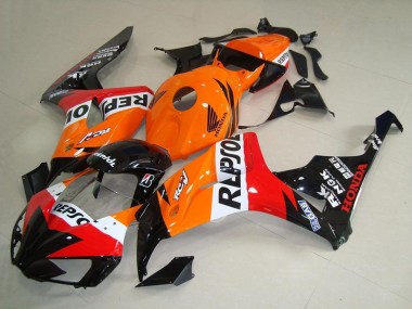 Carenados Moto Honda CBR1000RR 2006-2007 - Naranja Blanco Rojo Negro Brillante New Repsol