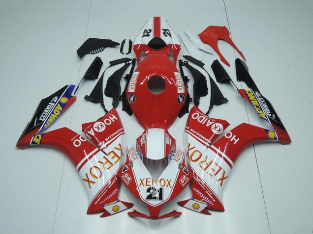 Carenados Moto Honda CBR1000RR 2012-2016 - Blanco Rojo Negro Brillante Xerox 21