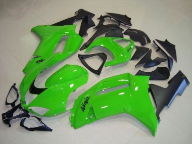 Carenados Moto Kawasaki ZX6R 2007-2008 - Verde Negro Mate