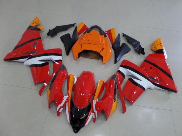 Carenados Moto Kawasaki ZX10R 2004-2005 - Naranja Negro Blanco