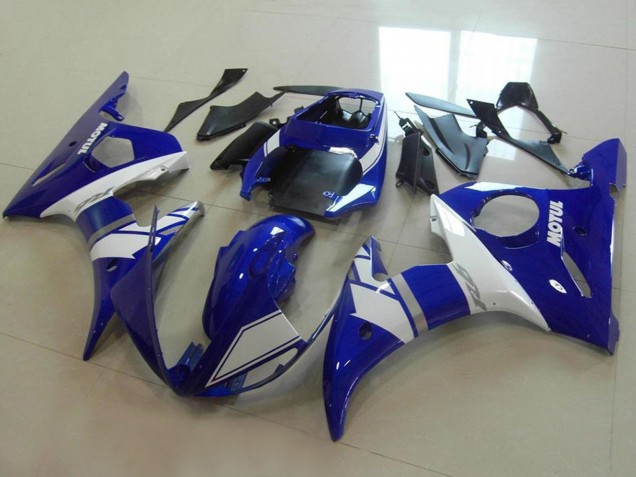 Carenados Moto Yamaha YZF R6 2003-2004 - Azul Blanco Plata