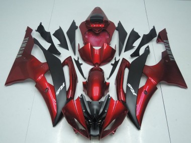 Carenado Moto Yamaha YZF R6 2008-2016 - Rojo Negro Mate