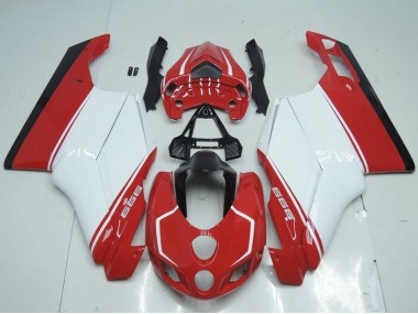 Carenados Moto Ducati 999 2005-2006 - Blanco Rojo Negro Brillante