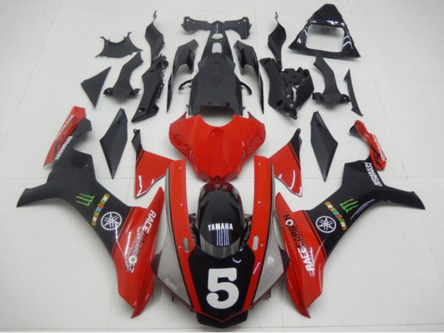 Carenados Moto Yamaha YZF R1 2015-2019 - Rojo Negro Verde Monstruo 5