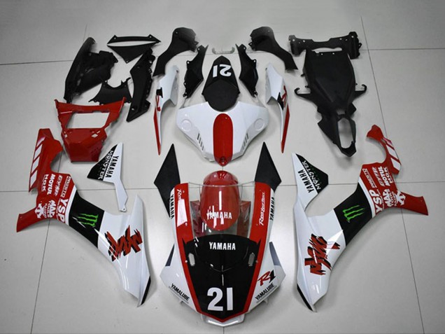 Carenados Moto Yamaha YZF R1 2015-2019 - Blanco Rojo Negro Brillante Verde Monstruo Motul YSP