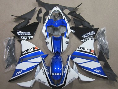 Carenados Moto Yamaha YZF R1 2009-2011 - Blanco Azul Negro ENEOS Yamalube M1 Semakin Didepan