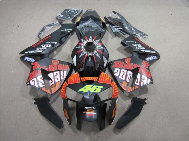 Carenados Moto Honda CBR600RR 2005-2006 - Negro Mate Valentino Rossi Repsol 46