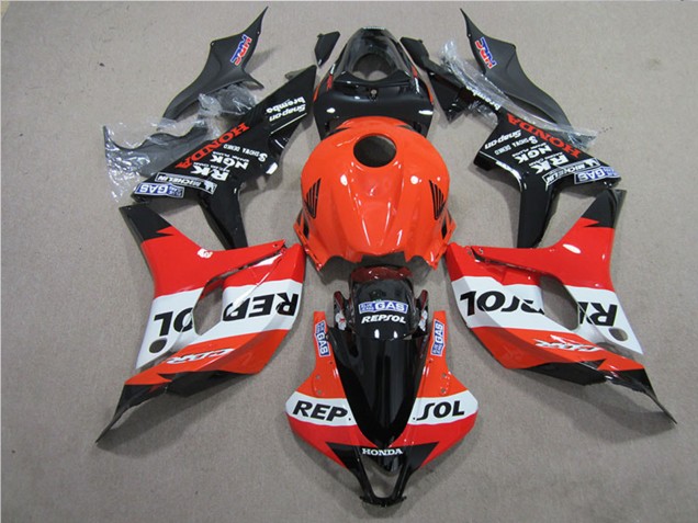 Kits Carenados Moto Honda CBR600RR 2007-2008 - Naranja Blanco Rojo Negro Brillante Repsol