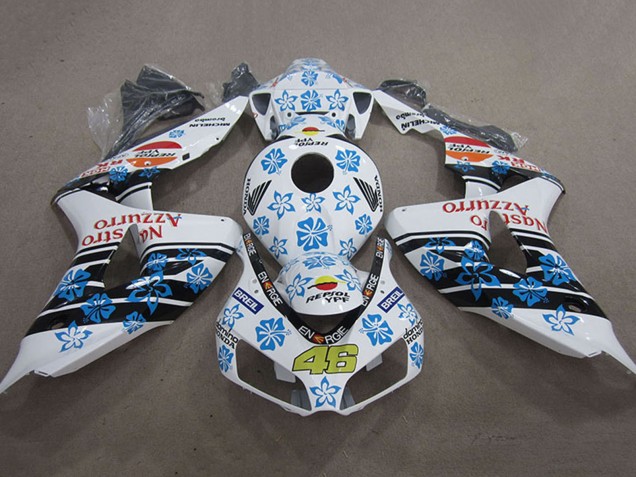 Carenados Moto Honda CBR1000RR 2006-2007 - Blanco Azul Claro Negro Brillante Rojo Nastro Azzurro Repsol 46