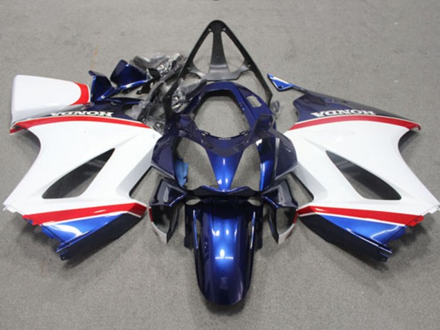 Carenado Moto Honda VFR 800 2002-2013 - Blanco Azul Rojo