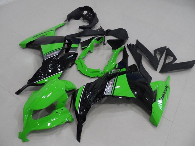 Carenados Moto Kawasaki ZX300R 2013-2018 - Verde Negro Brillante