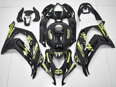 Carenados Moto Kawasaki ZX10R 2016-2020 - Negro Brillante Amarillo Motul Carrera Team Motocard