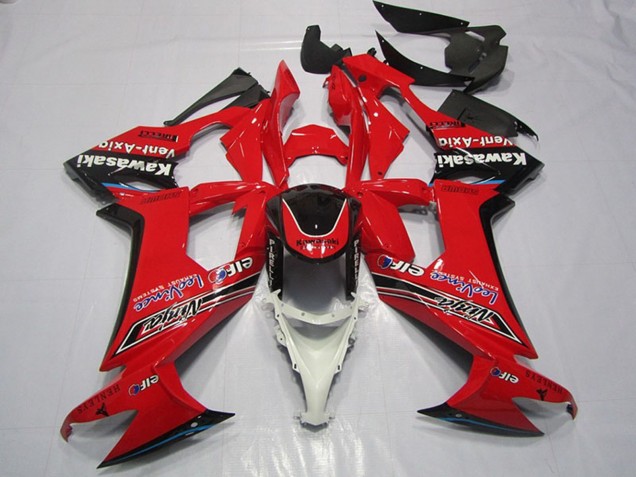 Carenados Moto Kawasaki ZX10R 2008-2010 - Rojo Negro Brillante Elf Vent-Axia