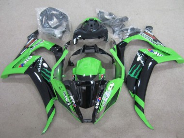 Carenados Moto Kawasaki ZX10R 2011-2015 - Verde Negro Brillante Verde Elf Touch4 Monstruo