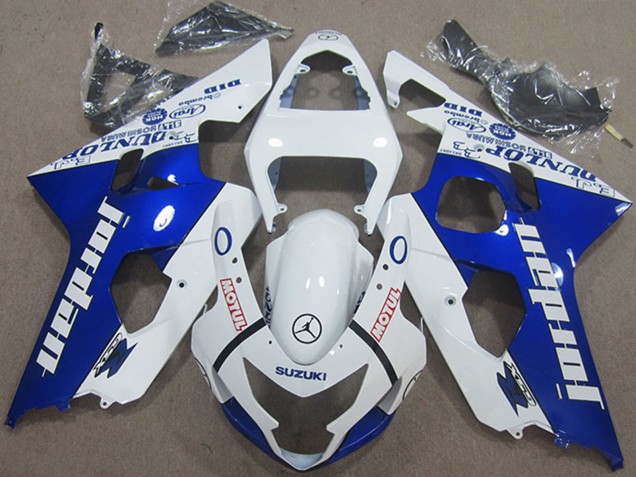 Carenados Moto Suzuki GSXR 600 2004-2005 - Blanco Azul Jordan Motul