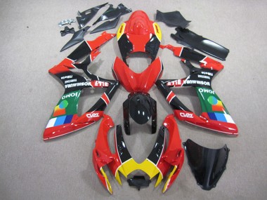 Carenados Moto Suzuki GSXR 750 2006-2007 - Rojo Negro Amarillo Verde JOMO