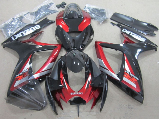 Carenados Moto Suzuki GSXR 750 2006-2007 - Rojo Negro Brillante