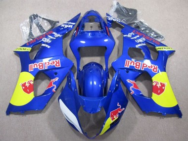 Carenados Moto Suzuki GSXR 1000 2003-2004 - Azul Amarillo Rojo Bull