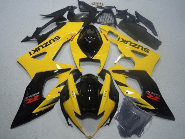 Carenado Moto Suzuki GSXR 1000 2005-2006 - Amarillo Negro Brillante