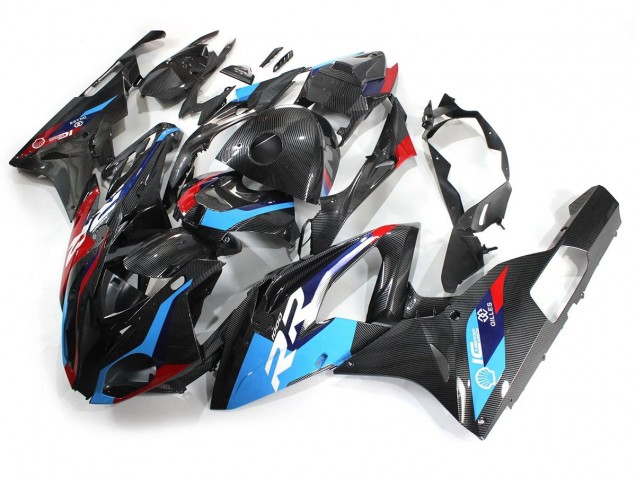 Carenados Moto BMW S1000RR 2015-2016 - Azul Rojo FibraCarbono
