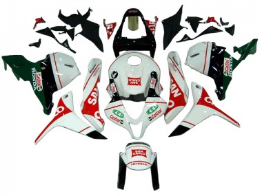 Carenados Moto Honda CBR600RR 2009-2012 - Blanco Rojo Verde Castrol San Carlo