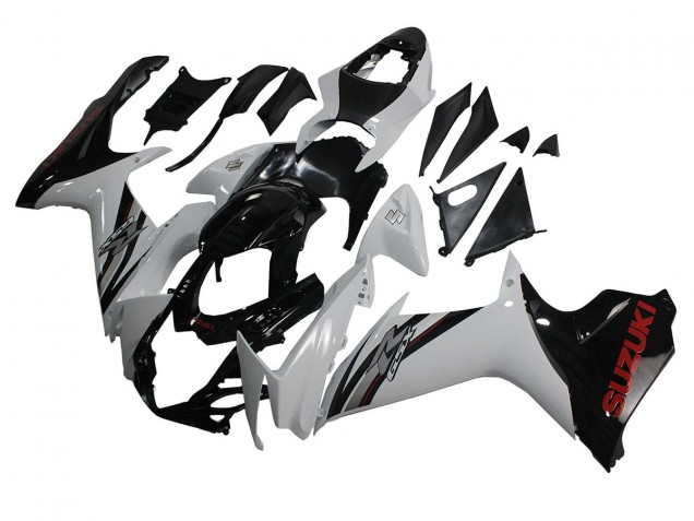 Carenados Moto Suzuki GSXR 600/750 2011-2024 - Blanco Negro Brillante
