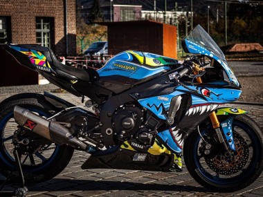 Carenados Moto Yamaha YZF R1 2015-2019 - Azul Amarillo Tiburón