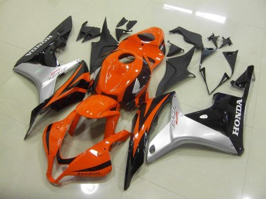 Naranja Plata Negro Inyección Kit Carenado Honda CBR 600 RR 07-08