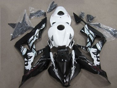 Negro Blanco Kit Completo Carenado Honda CBR 600 RR 07-08