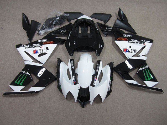 Negro Blanco Monster Carenado Kawasaki ZX10R 03-05 Negro Blanco Monster Carenado Kawasaki ZX10R 03-05