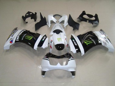 Negro Blanco Monster Kit Carenado ABS Completo Kawasaki ZX 250R 08-12