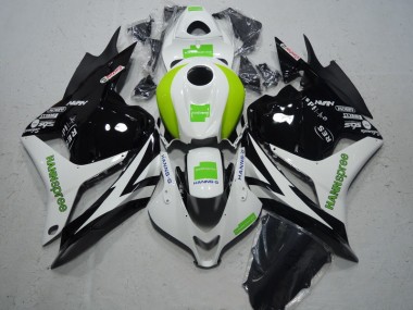 Negro Blanco Verde Hannspree Kits Completo Carenado ABS Honda CBR 600 RR 09-12